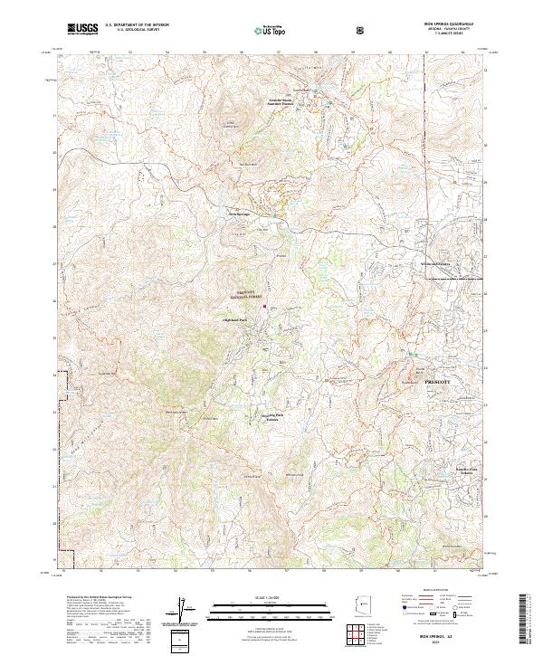 Iron Springs topographic map thumbnail