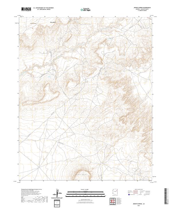 Jeddito Spring topographic map thumbnail
