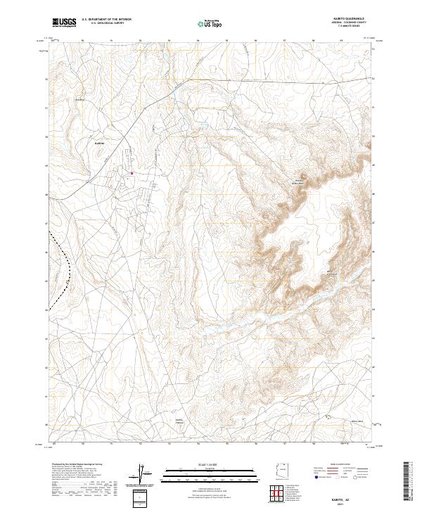 Kaibito 2021 topographic map thumbnail