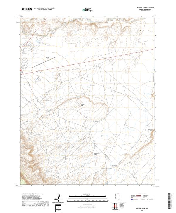 Kayenta East 2021 topographic map thumbnail