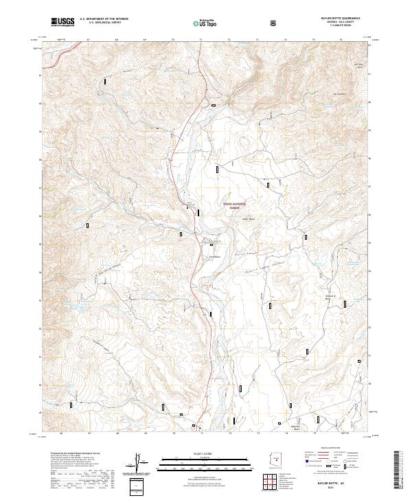 Kayler Butte topographic map thumbnail