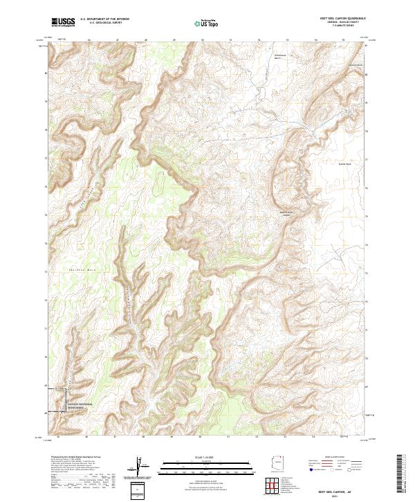 Keet Seel Canyon 2021 topographic map thumbnail