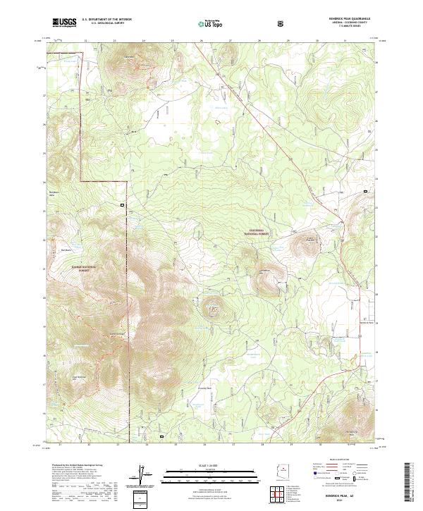 Kendrick Peak topographic map thumbnail