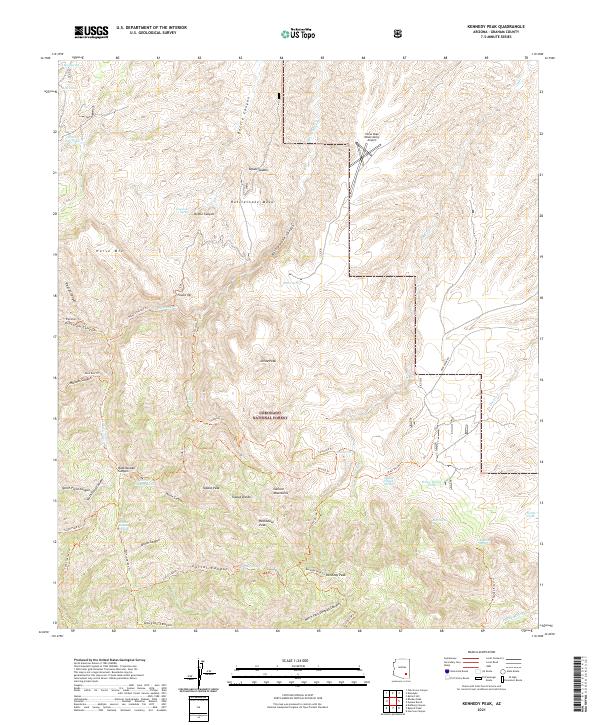 Kennedy Peak 2021 topographic map thumbnail