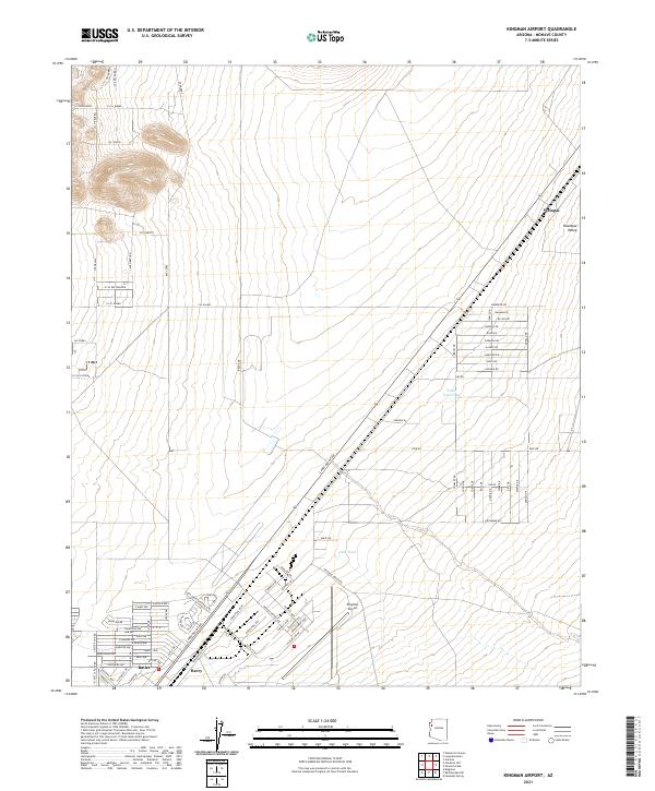 Kingman Airport topographic map thumbnail