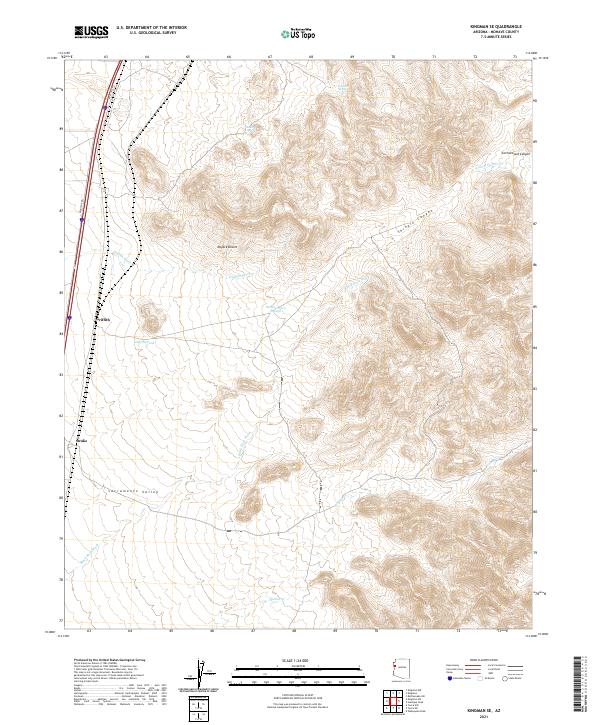 Kingman SE 2021 topographic map thumbnail