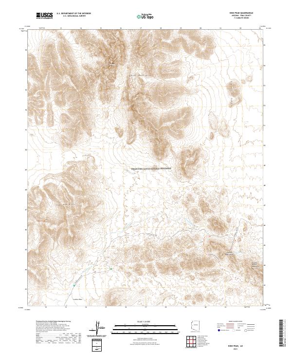 Kino Peak topographic map thumbnail