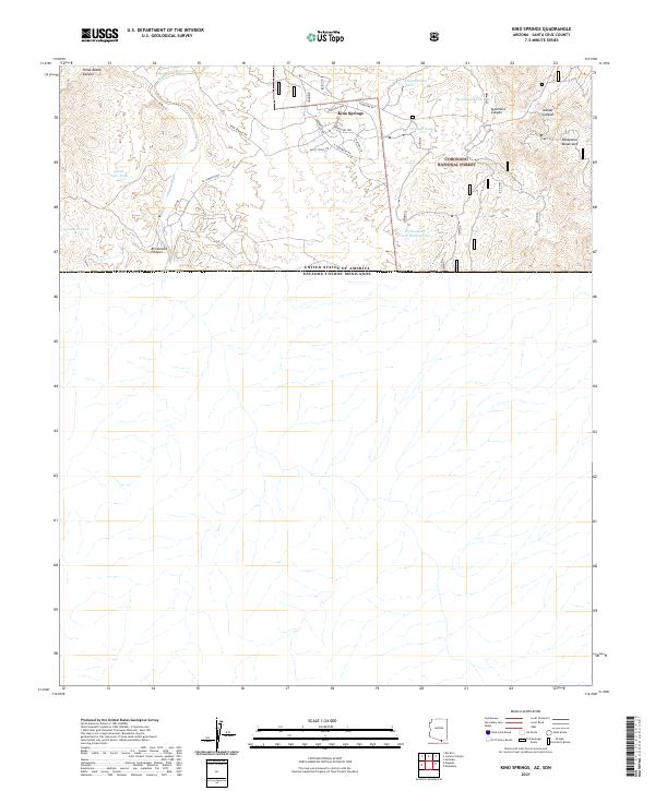 Kino Springs topographic map thumbnail