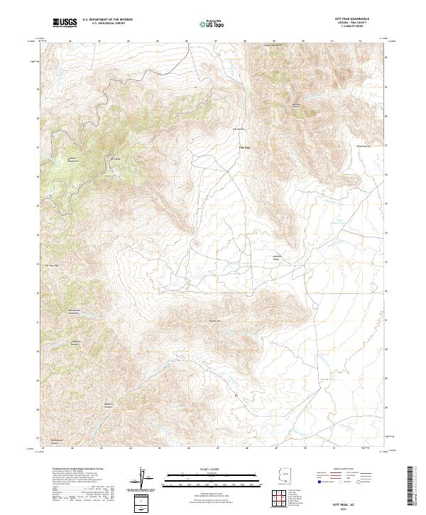 Kitt Peak topographic map thumbnail