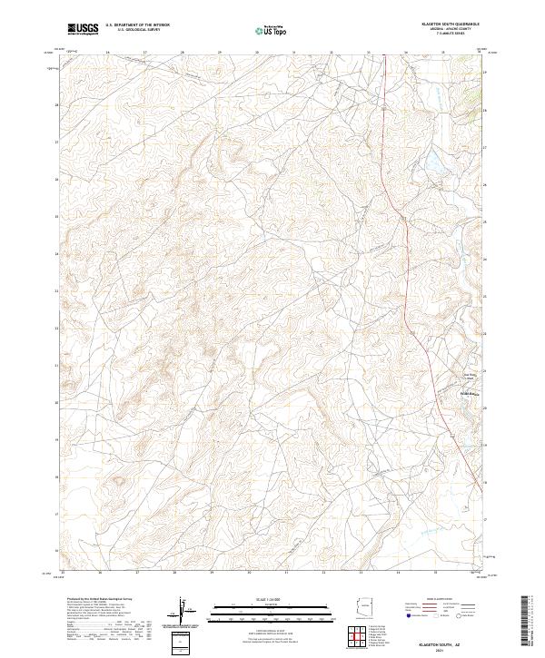 Klagetoh South topographic map thumbnail