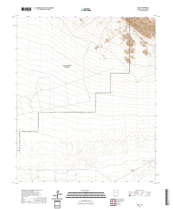 Kofa topographic map thumbnail