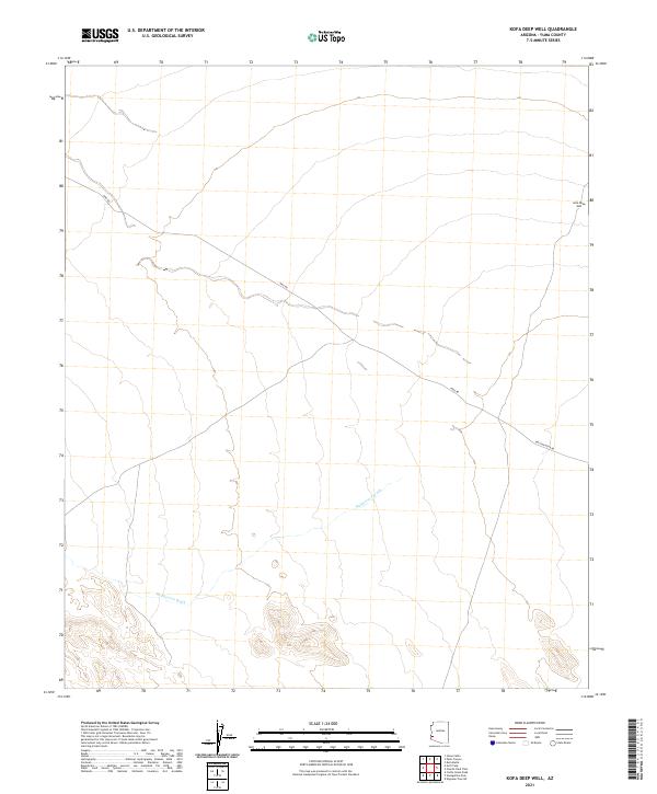 Kofa Deep Well topographic map thumbnail