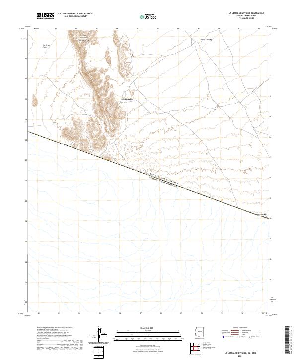 La Lesna Mountains topographic map thumbnail