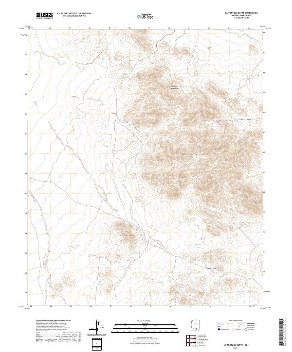 La Tortuga Butte 2021 topographic map thumbnail