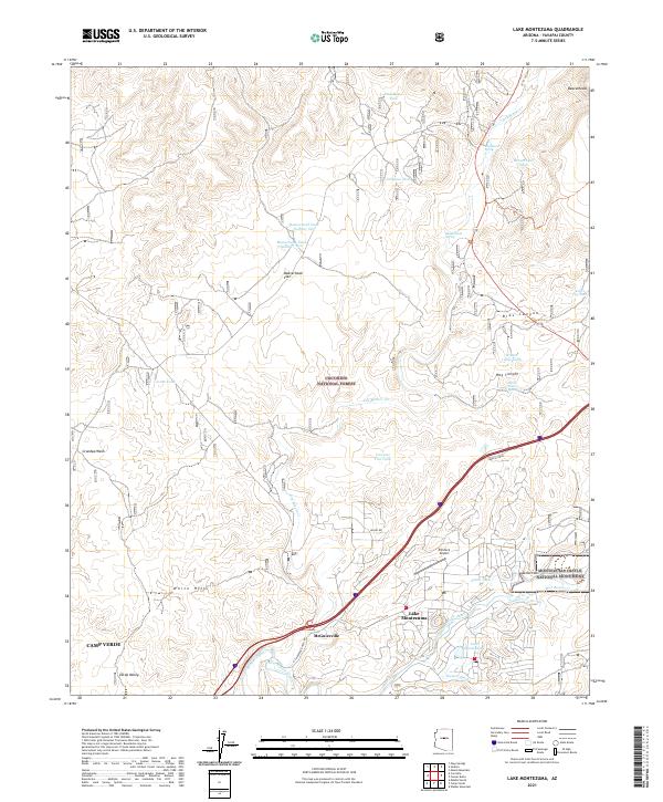 Lake Montezuma topographic map thumbnail