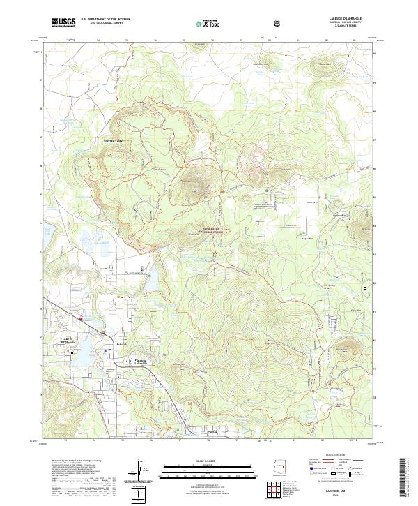 Lakeside topographic map thumbnail