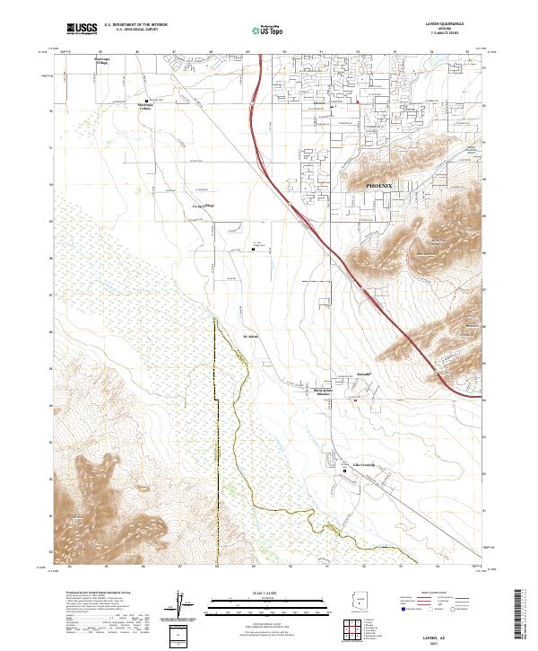 Laveen 2021 topographic map thumbnail