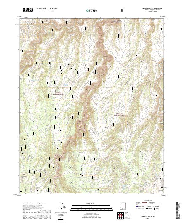 Leonard Canyon topographic map thumbnail