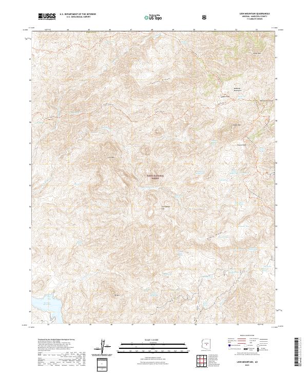 Lion Mountain 2021 topographic map thumbnail