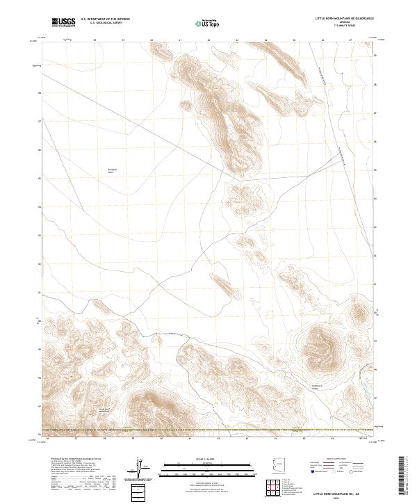 Little Horn Mountains NE 2021 topographic map thumbnail