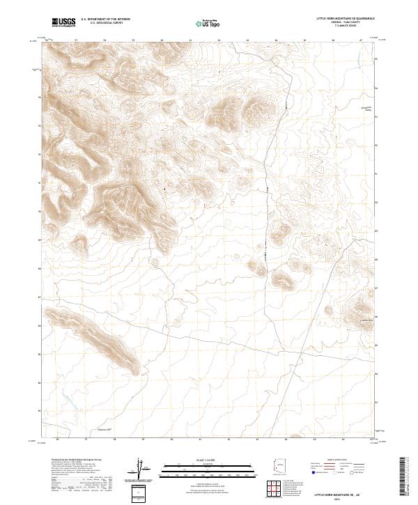 Little Horn Mountains SE 2021 topographic map thumbnail