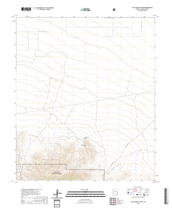 Little Wood Canyon topographic map thumbnail