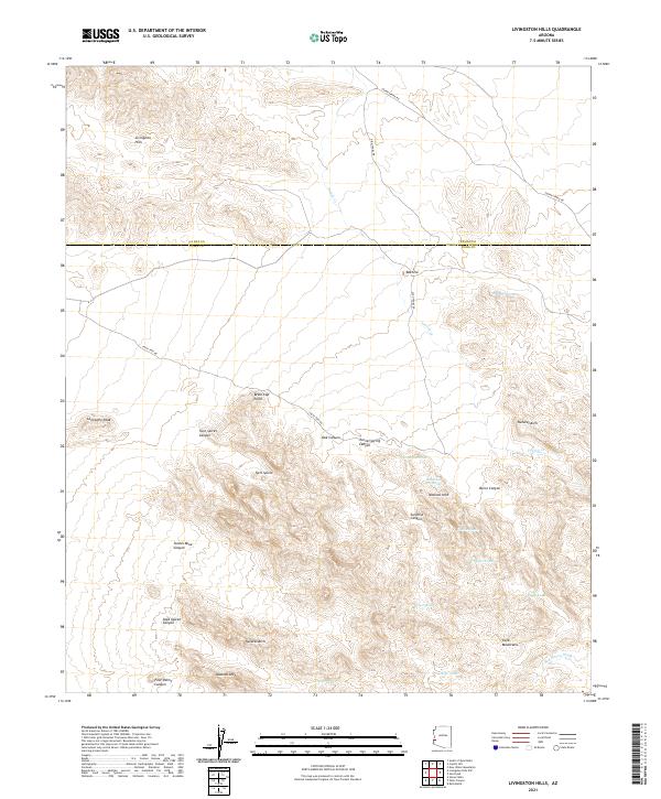 Livingston Hills 2021 topographic map thumbnail