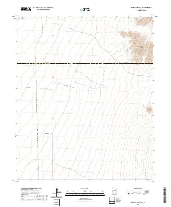 Livingston Hills NW topographic map thumbnail