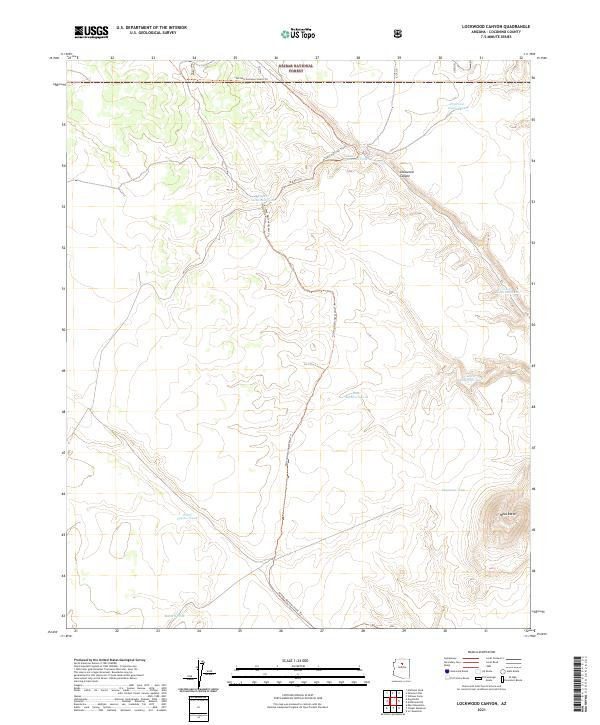 Lockwood Canyon topographic map thumbnail