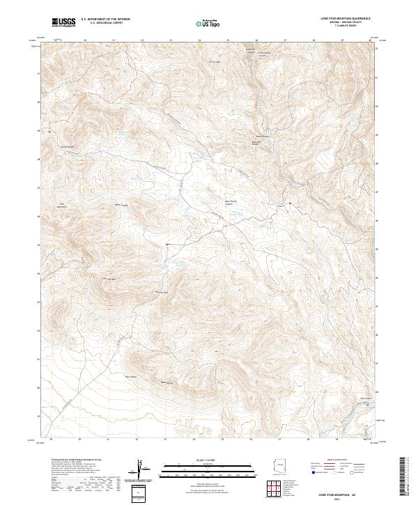 Lone Star Mountain topographic map thumbnail