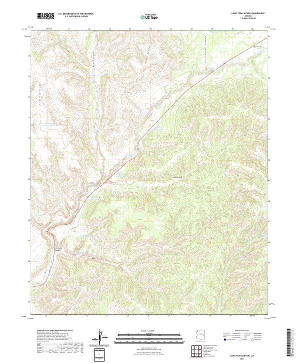 Long Tom Canyon topographic map thumbnail