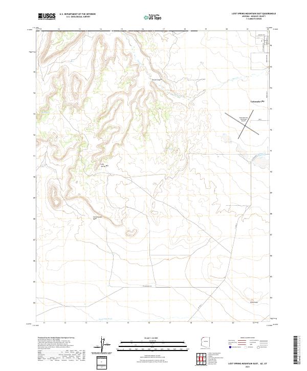 Lost Spring Mountain East topographic map thumbnail