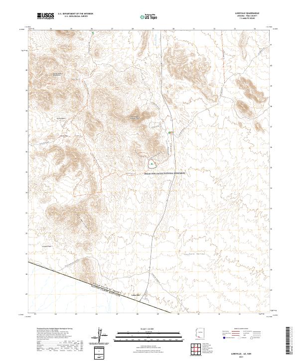 Lukeville topographic map thumbnail