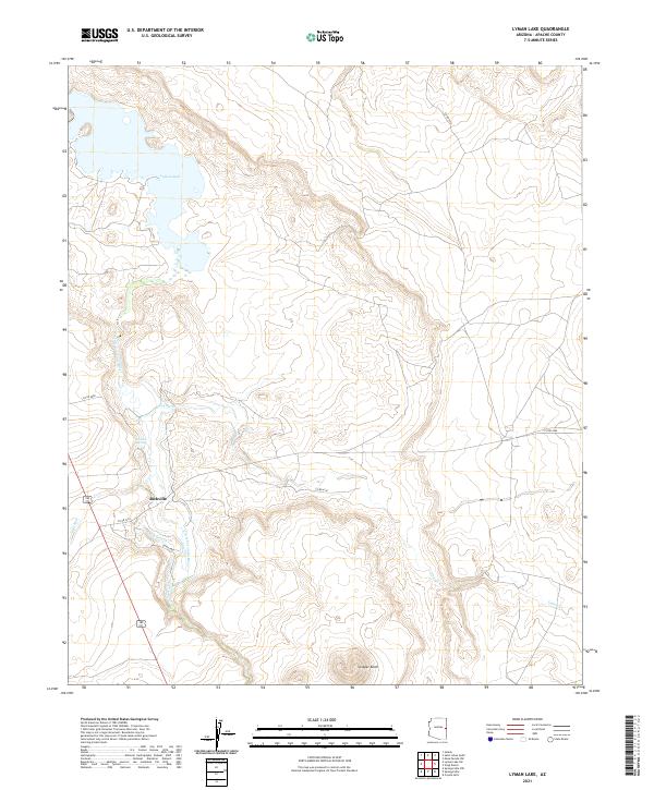 Lyman Lake topographic map thumbnail