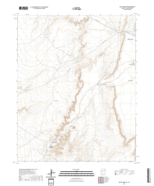 Many Farms SW topographic map thumbnail