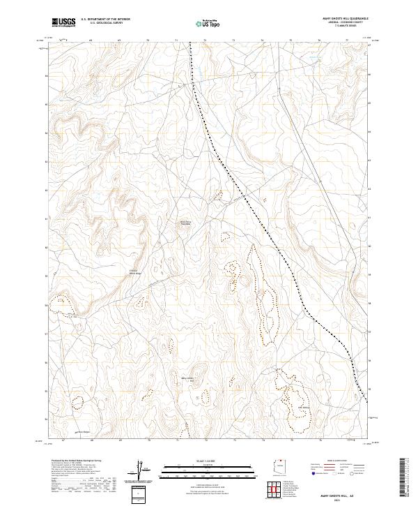 Many Ghosts Hill 2021 topographic map thumbnail