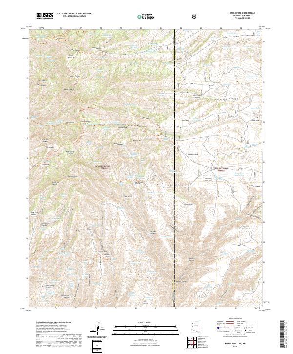 Maple Peak topographic map thumbnail