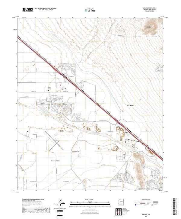 Marana topographic map thumbnail