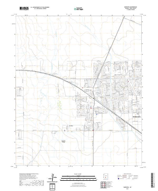 Maricopa topographic map thumbnail