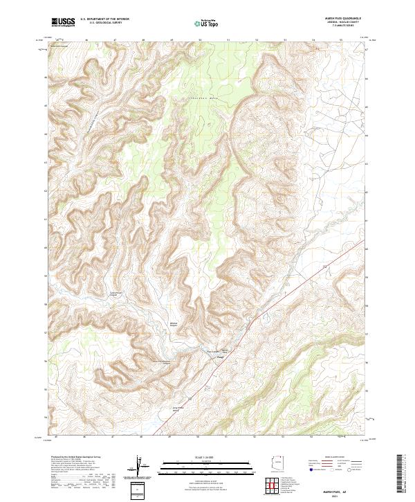Marsh Pass 2021 topographic map thumbnail