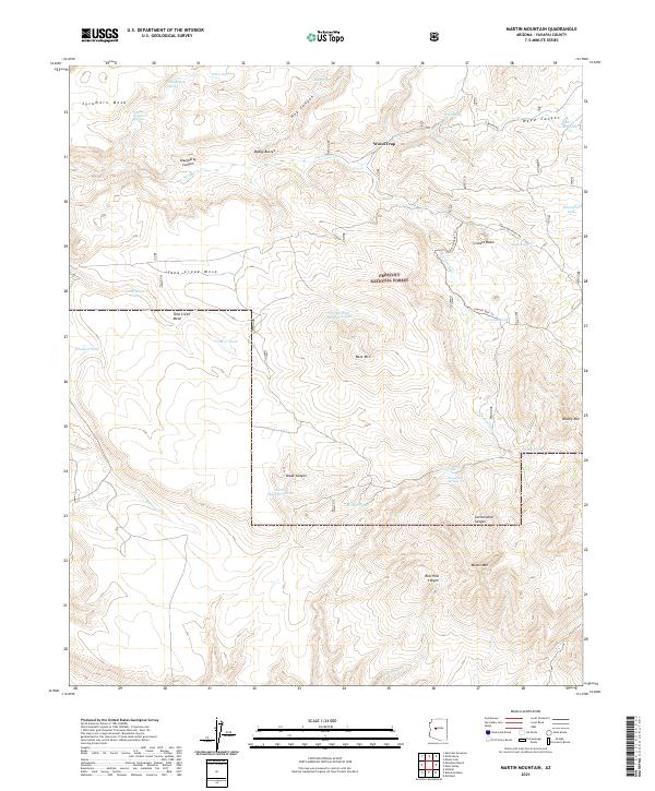 Martin Mountain 2021 topographic map thumbnail