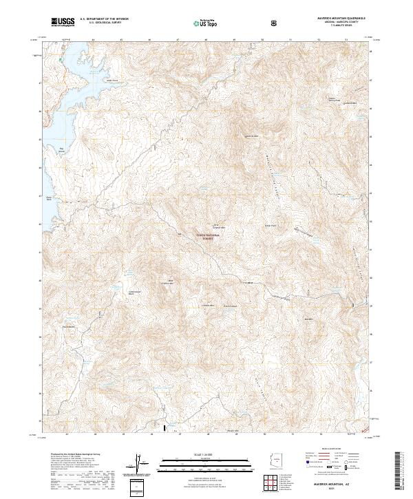 Maverick Mountain topographic map thumbnail
