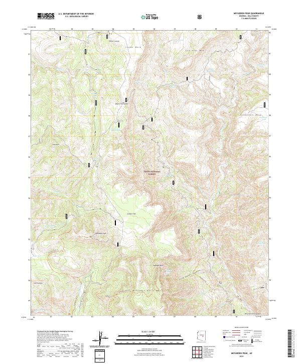 McFadden Peak 2021 topographic map thumbnail
