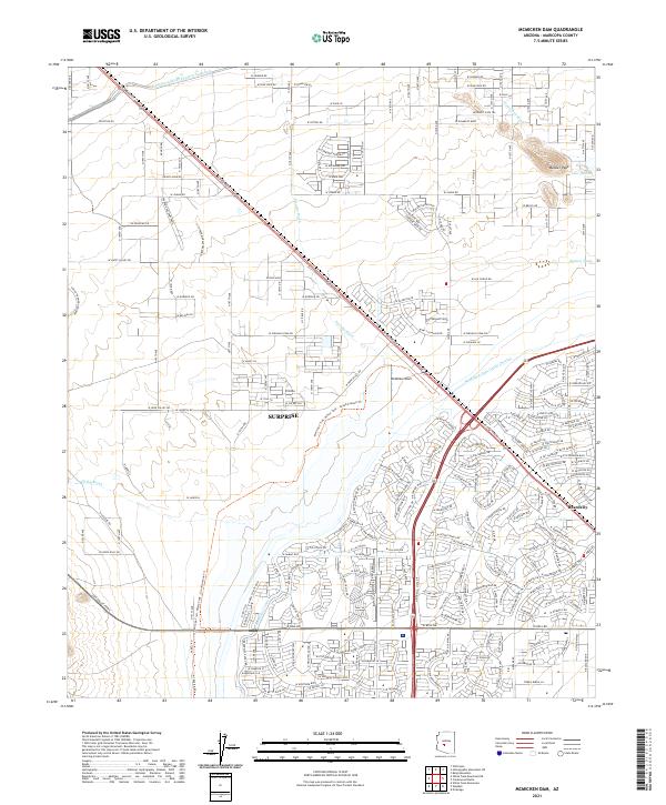 McMicken Dam topographic map thumbnail