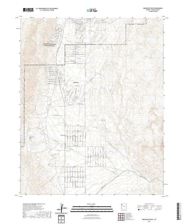 Meadview South topographic map thumbnail
