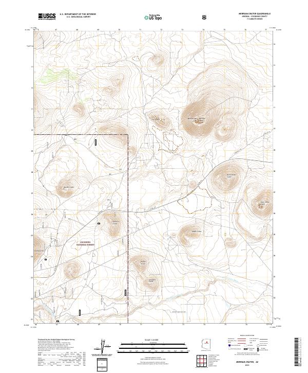 Merriam Crater topographic map thumbnail