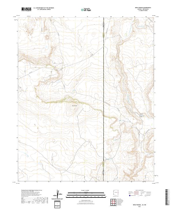 Mesa Parada topographic map thumbnail