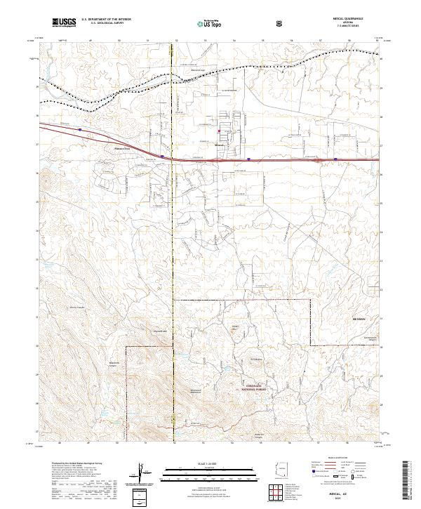 Mescal topographic map thumbnail