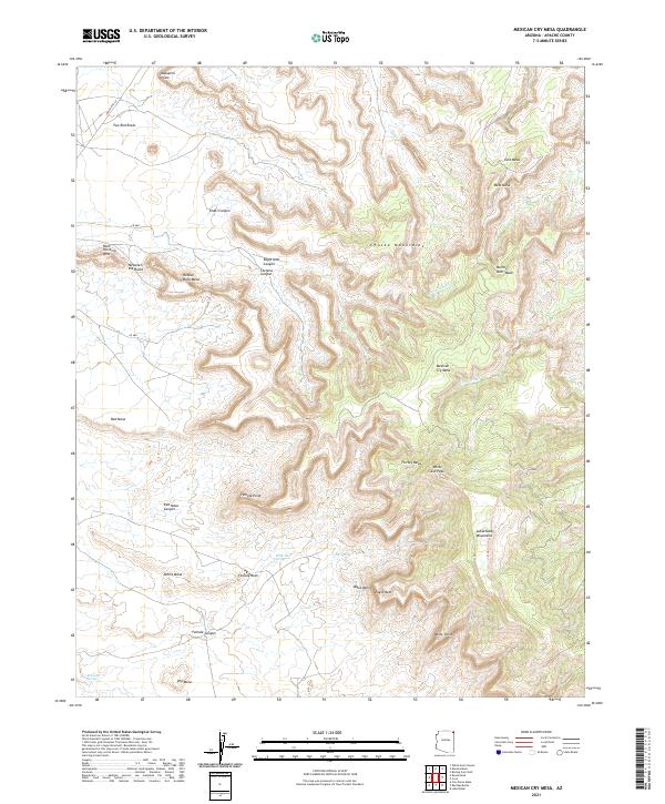 Mexican Cry Mesa topographic map thumbnail