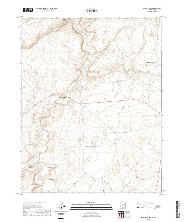 Mexican Water topographic map thumbnail